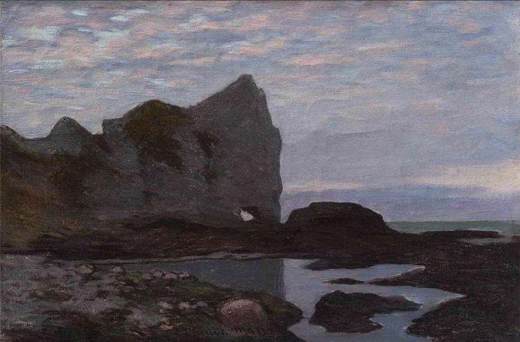 klipper. Monets 'Etretat' fra ca. 1864 