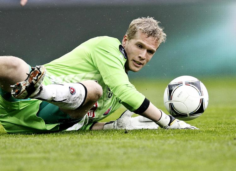 Fremtidsmand. 23-årige Jonas Lössl regnes for et af de største målmandstalenter i Danmark. Han har været udtaget til A-landsholdet, men endnu ikke fået debut. 