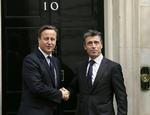 Drøftelser. Nato generalsekretær Anders Fogh Rasmussen besøgte i dag David Cameron for at diskutere Syrien. 