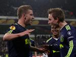 Exit. Hollandske Ajax har sagt farvel til Toby Alderweireld (tv) og Christian Eriksen. De spilelr nu i henholdsvis Atletico Madrid og Tottenham. 