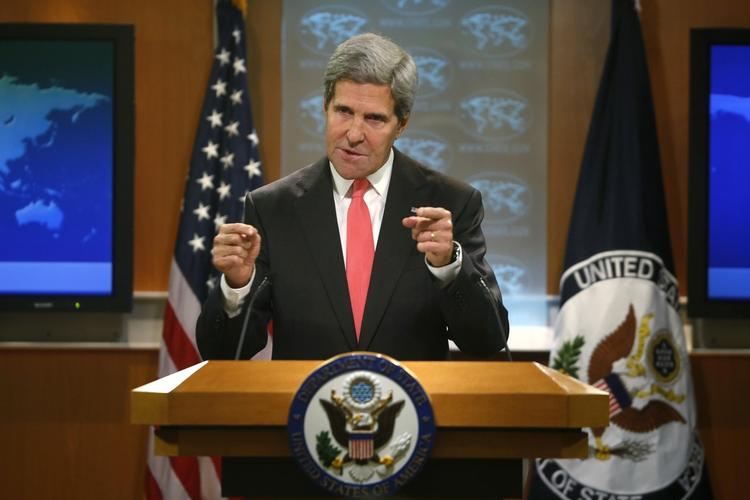 HANDLING. Den amerikanske udenrigsminister John Kerry opfordrer FN's sikkerhedsråd til at færdiggøre en aftale om afvæbning af Syrien i næste uge. 