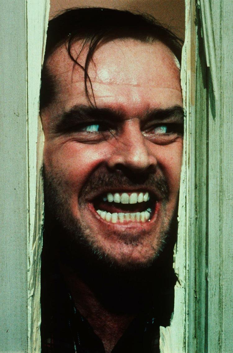 Toer. 'Here's Johnny!' I næste uge udgiver Stephen King opfølgeren til romanen 'The Shining'. Her ses Jack Nicholsen i rollen som Jack Torrance i filmversionen. 