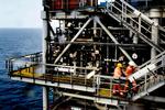 Kompensation. Bayerngas opgiver den danske del af Nordsøen og overvejer sagsanlæg. Billedet er fra en dansk platform i Nordsøen. 