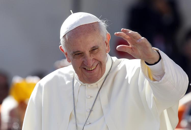 Overhoved. Pave Frans er født Jorge Mario Bergoglio af italienske forældre. Han blev pave i marts i år. 