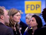 Nedslået. Med omkring 4,5 procent af stemmerne må De Frie Demokrater, FDP, forlade Forbundsdagen. De har ellers haft tradition for at være kongemagere i tysk politik. 