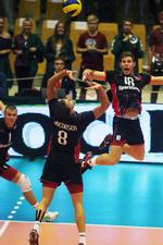 Videre. Det danske landshold knækkede Hviderusland efter fem udmarvende sæt søndag eftermiddag. 