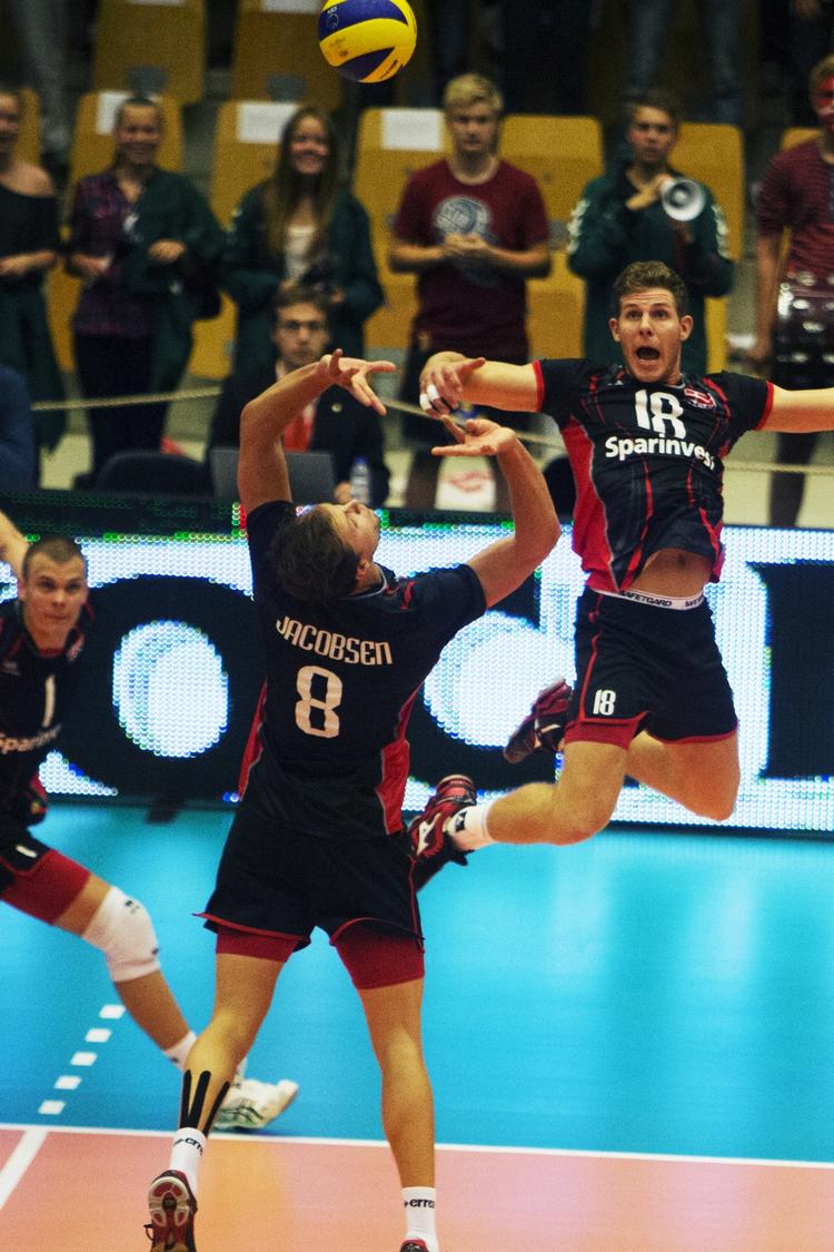 Videre. Det danske landshold knækkede Hviderusland efter fem udmarvende sæt søndag eftermiddag. 