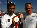 DRØMMEHOLD. To olympiske medaljevindere sejler i denne uge VM i Marseille, 2008-guldvinderen Jonas Warrer (tv.) og 2012-bronzevinderen Peter Lang. 