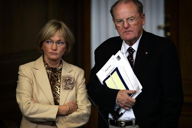 Dansk Folkepartis Pia Kjærsgaard og Poul Nødgaard. 