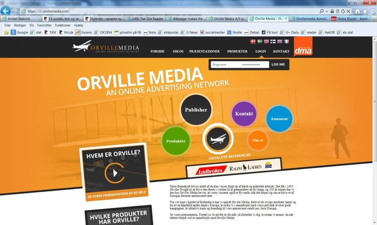 politianmeldt. Orville Media skaffer blandt andet kunder til tvivlsomme lottosider på nettet, hvor de lokkes til at tage imod gavekort mod til gengæld at oplyse deres kreditkort-informationer. De tilmeldes så automatisk et medlemsskab, der koster 299 kroner om måneden. 