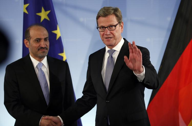Visit. Ahmed Jabar ses her på besøg hos den tyske udenrigsminister Guido Westerwelle tidligere i år. 
