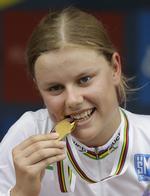 Succes. 17-årige Amalie Dideriksen sikrede sig i går VM-guld. I dag skal de danske juniorer ud på vejene omkring Firenze. 