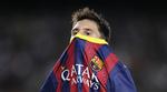 Skadet. Klubbens største stjerne, Lionel Messi, måtte udgå efter cirka en halv times spil med en lårskade. 