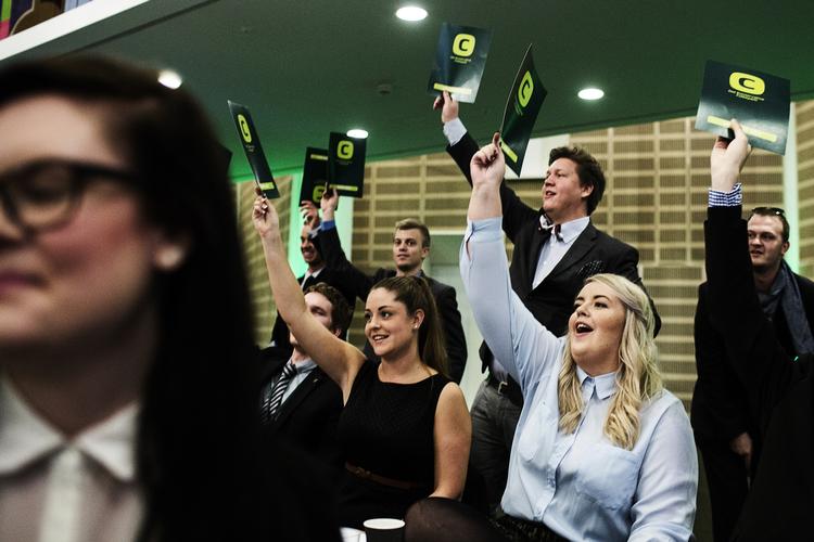 Fjendebilleder: Venstre fik ganske ofte skældud fra talerstolen på det konservative landsråd i denne weekend. 