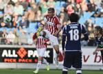 0-0. Hverken Thomas Augustinussen eller andre af aktørerne i Aalborg var sådan rigtigt i nærheden af at score. 