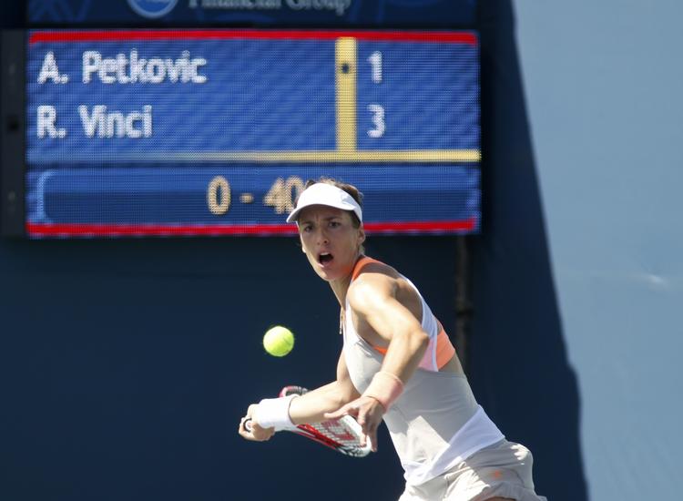 Vinder. Det var 15. gang i karrieren, Andrea Petkovic fik ram på en top-10-spiller. Seneste sejr over en spiller fra den absolutte verdenstop kom ved China Open i 2011, hvor Marion Bartoli blev slået. 