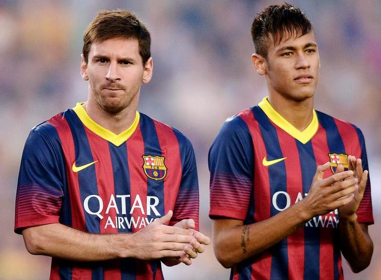 stjernemangel. Både Lionel Messi (tv) og Neymar (th) er ude af truppen til Barcelonas kamp mod Getafe i ligaen. 