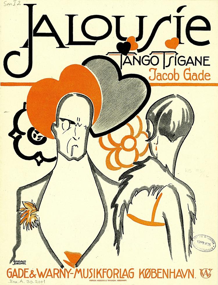 hit. Plakat til Jacob Gades 'Tango Jalousie' fra 1925. 