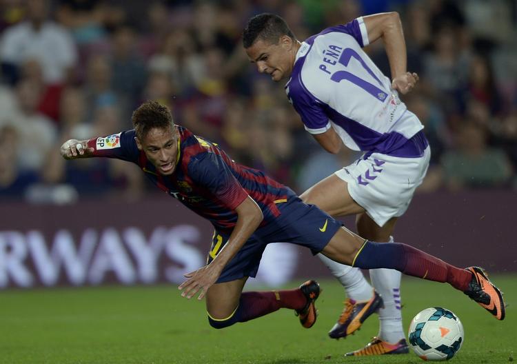 Sejr. Den tidligere Santos-angriber Neymar kom på tavlen med kampens sidste scoring til 4-1 efter 70 minutter. 