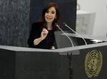 Præsident. Cristina Fernandez var på talerstolen ved FN's generalforsamling for nylig. 