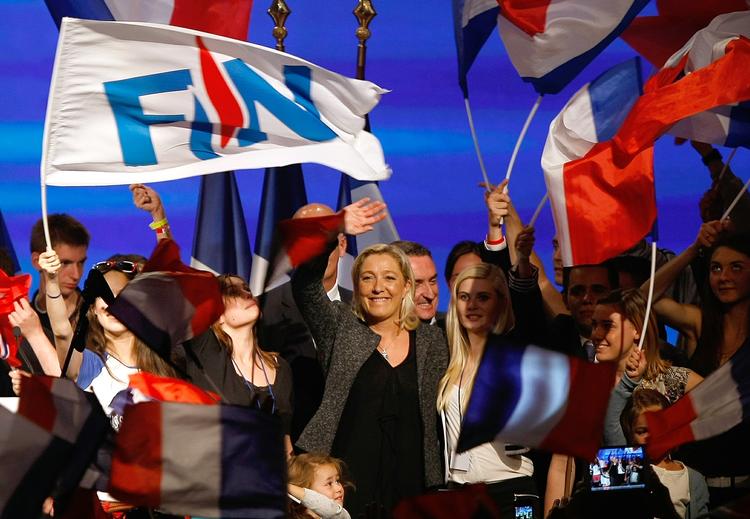 Populær. Marine Le Pens Nationalfront står ifølge meningsmålinger til at få mellem 21-24 pct. af stemmerne ved valget til EU-parlamentet næste forår. 