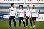 topniveau. Martin Braithwaite (nummer to fra venstre) har fået skærpet formen efter skiftet til fransk fodbold denne sommer. 