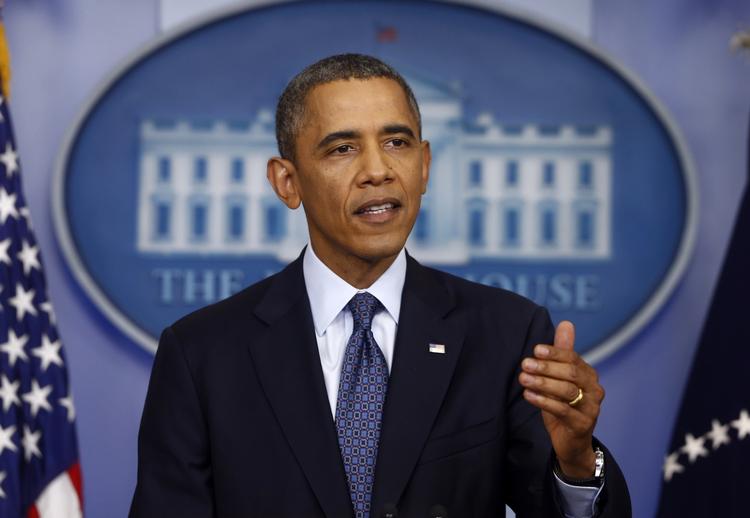STOP. Præsident Barack Obama opfordrer republikanerne til at hæve gældsloftet på et pressemøde i Washington. 
