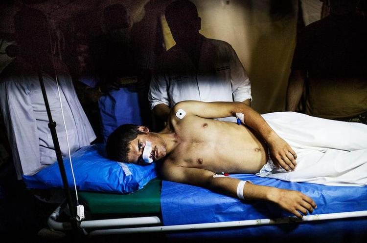 Såret. »Han skal nok komme sig helt, han har været heldig«, siger kirurg dr. Fazil Hadi om sin patient. 