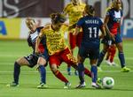 CHAMPIONS. En af kvindefodboldens store stjerner er brasilianske Marta, der her til aften var med til at vinde 2-1 med Tyresö over Paris SG. 