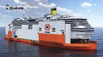 LØFT. Sådan kan det komme til at se ud, hvis 'Dockwise Vanguard' får hevet 'Costa Concordia' op på dækket. 