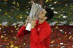 TROFÆ. I Kina har Novak Djokovoc nu vundet fire finaler i træk. 