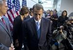 Udskældt. Republikanernes leder i Repræsentanternes Hus, John Boehner, efter et pressemøde i dag. 