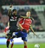 Klubmand. Izunna Uzochukwu (tv) er et produkt af FC Midtjyllands fodboldakademi. Han kom til Danmark fra Nigeria i 2006. 