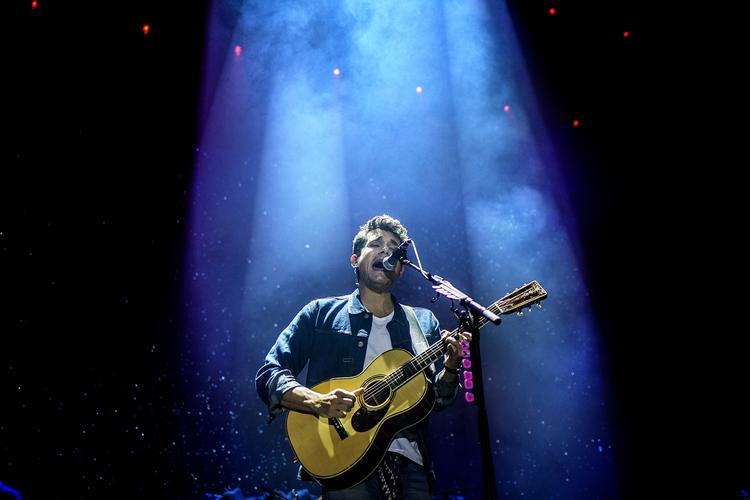 Den amerikanske guitatrist og singer-songwriter John Mayer besøgte Forum på sin 36 års fødselsdag onsdag aften. 