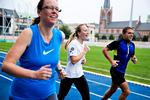 Første test. Pernille Ingemand Sørensen, Vibe Gondolf og Thomas Lykke, Politikens VM-løbere, deltog lørdag morgen i et testløb på 5 km for at se, hvor hurtigt de kan løbe. 