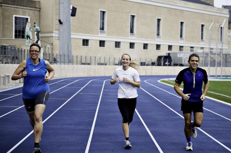 Ambitioner. De tre udvalgte bliver testet op til Politikens træningsforløb til VM i halvmaraton. 