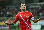 kvalificeret. Roman Shirokov scorede for russerne i sidste opgør i VM-kvalifikationen. 