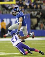 storsejr. New York Giants fik endelig en sejr i NFL, da det gik ud over et andet hold i problemer, Minnesota Vikings. 
