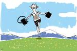 selvsikker. »For hvert skridt er jeg mere selvsikker«, synger Julie Andrews i 'The Sound of Music' Tegning: Mette Dreyer 