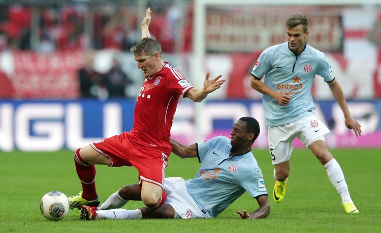 storfavorit. Bayern München var længe bagud mod Mainz i Bundesligaen i weekenden, men det endte med den ventede storsejr. 