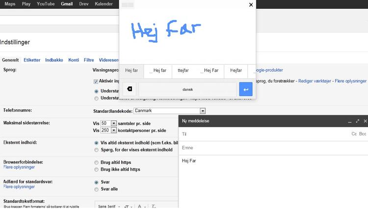 Kragetæer. Nu er det muligt at skrive at bruge din håndskrift, når du skal skrive en e-mail. 