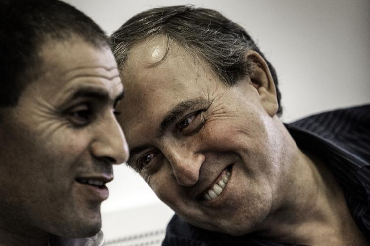 Prisvindere. Palæstinenseren Bassam Aramin (tv.) og israeleren Rami Elhanan. 