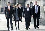 Fremad. Venstres Kristian Jensen,  Ellen Trane Nørby, Venstres formand Lars Løkke Rasmussen og  finansordfører Peter Christensen. 