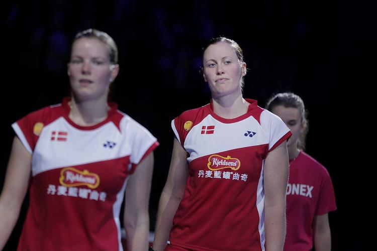 Doubleexit. Christinna Pedersen (tv) og Kamilla Rytter Juhl (th) er ude ved French Open. 