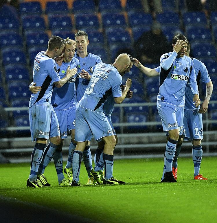 1-0. Et indlæg fra Alexander Fischer og et hovedstød fra Nicolai Brock-Madsen gav Randers FC føringen. 