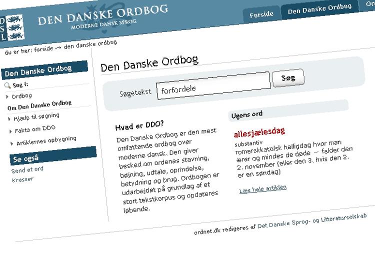 Problemer. Ordnet.dk finansieres nu udelukkende af Carlsbergfondet, som har givet  yderligere en livline i form af en million kroner, som skulle holde hjemmesiden kørende et år endnu. 