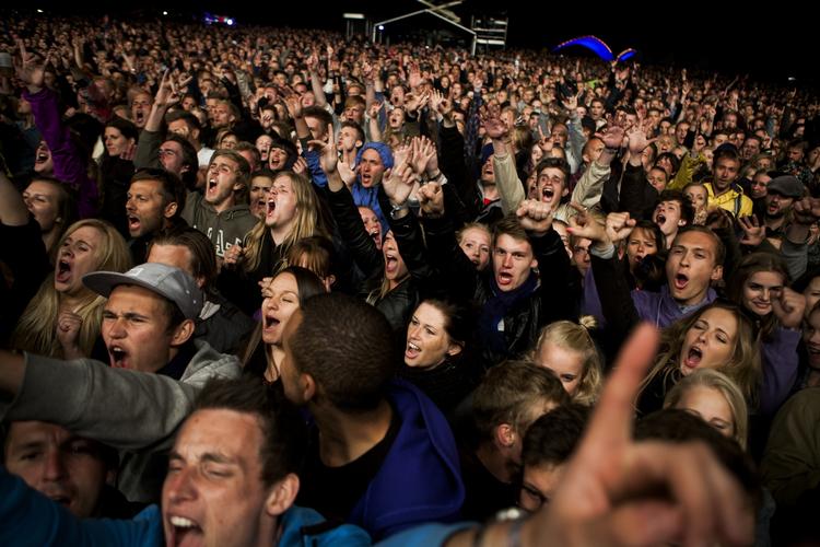 Fest. Der var pres på foran Northsides scener under dette års festival. Næste år får publikum efter sigende mere plads at boltre sig på. 