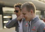Komet. 21-årige Kevin Magnussen (th) er søn af Jan Magnussen, der i perioden 1995-1998 kørte 25 Formel 1-løb for McLaren og Stewart. 