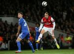 SPILLETID. Nicklas Bendtner startede ofr en gangs skyld på banen for Arsenal. 