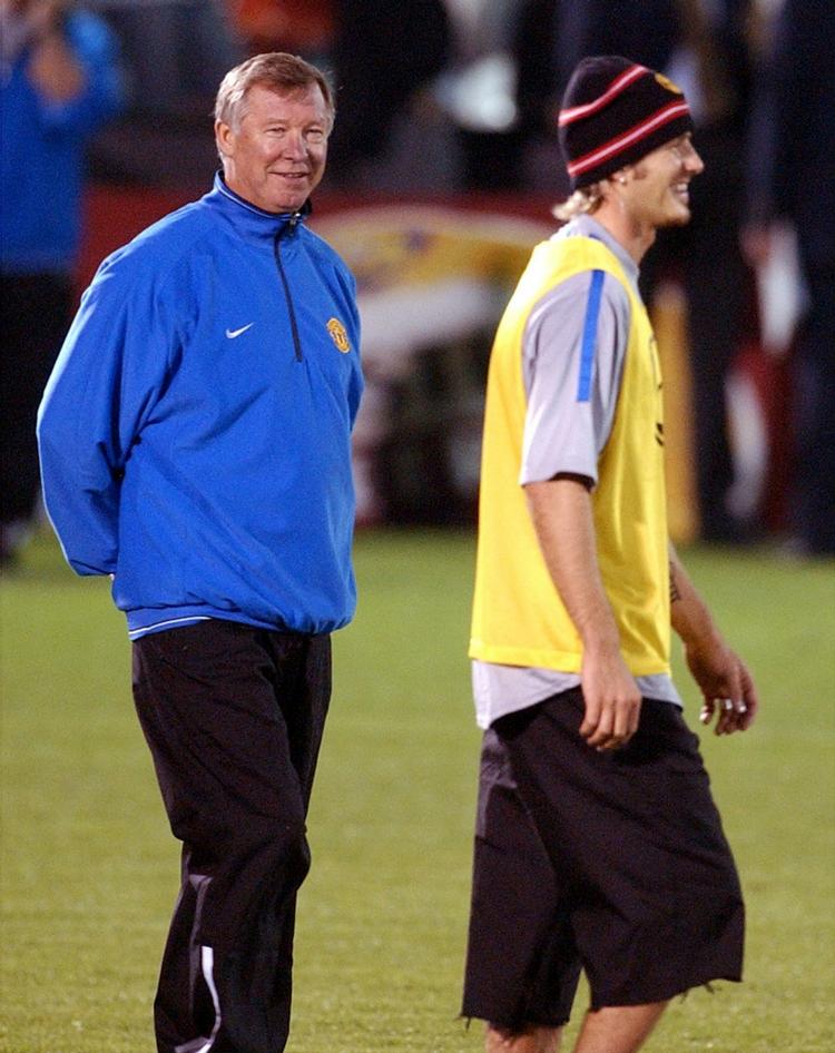 MAKKERSKAB. Fra 1993 til 2003 havde Alex Ferguson glæde af David  Beckham i Manchester United. 